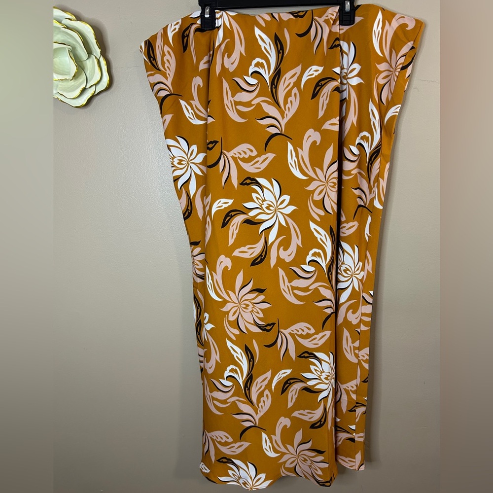 Liz Claiborne Floral Maxi Skirt - Brown and White